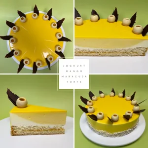 Joghurt-Mango-Maracujatorte (12-14 Stück)