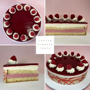 Topfen-Himbeertorte (12-14 Portionen)