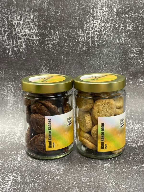 Schoko Hafer und natur Hanfkekse, Vegan