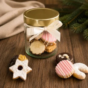 Weihnachtskekse im Glas