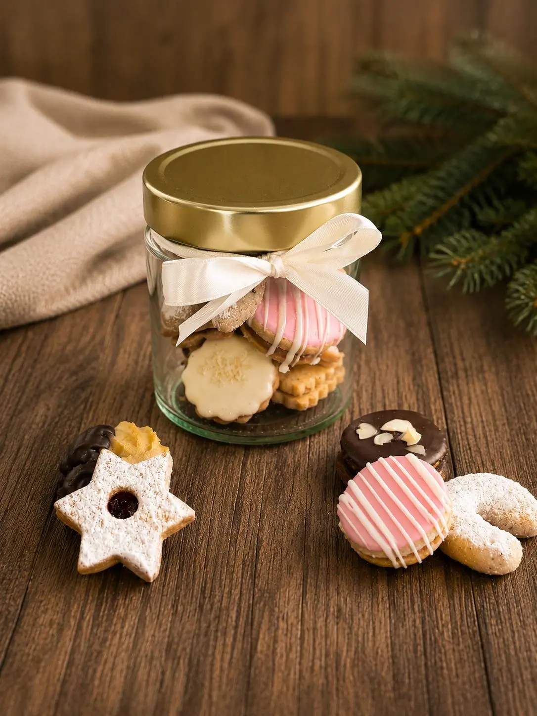 Weihnachtskekse im Glas